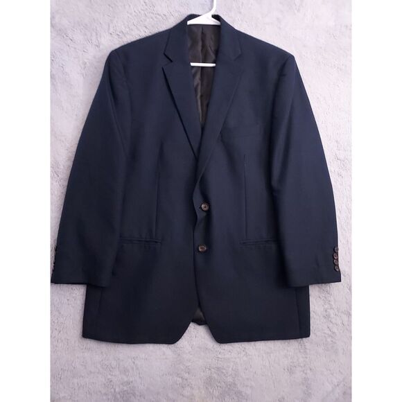 Lauren Ralph Lauren Blazer Mens 44R Rayon Blend Blue Sport Coat Comfort Casual